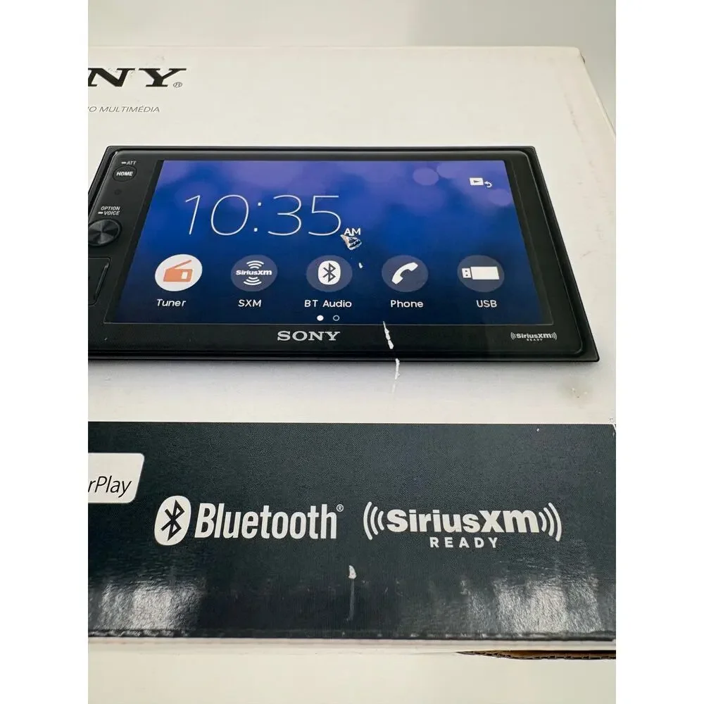 Sony XAV AX1000 Apple CarPlay Bluetooth Multimedia Player AM FM XM USB Aux 6.2